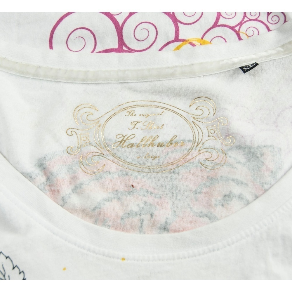 HallHuber Crystal Tiger Floral Logo T Shirt XL - Picture 4 of 5